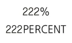 222% 222PERCENT
