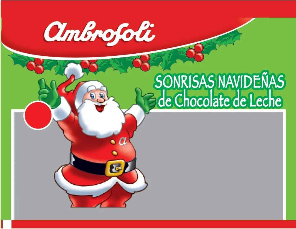AMBROSOLI SONRISAS NAVIDEÑAS DE CHOCOLATE DE LECHE