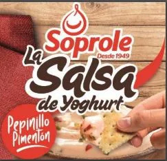 SOPROLE DESDE 1949 LA SALSA DE YOGHURT PEPINILLO PIMENTÓN