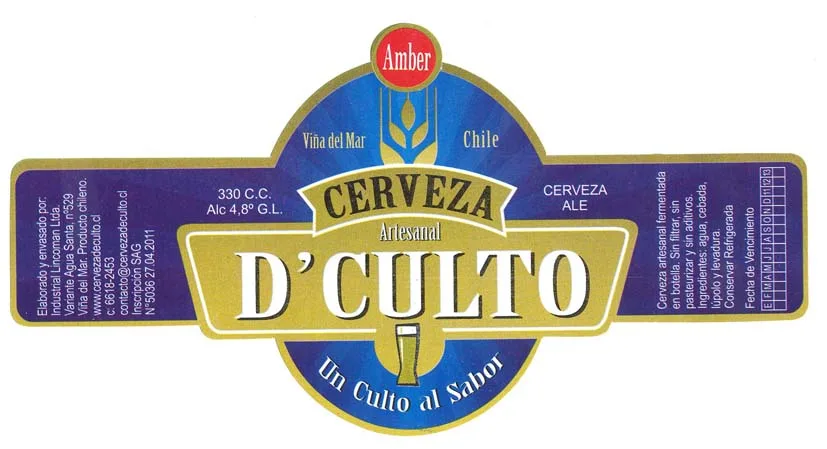 CERVEZA ARTESANAL D'CULTO