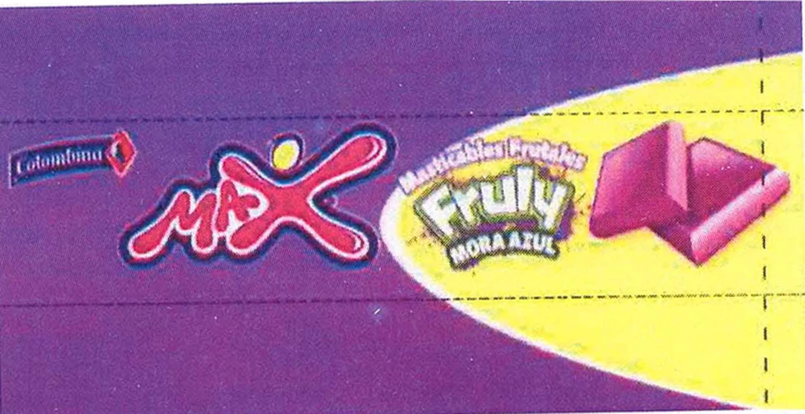 COLOMBINA MAX MASTICABLES  FRUTALES FRULY MORA AZUL