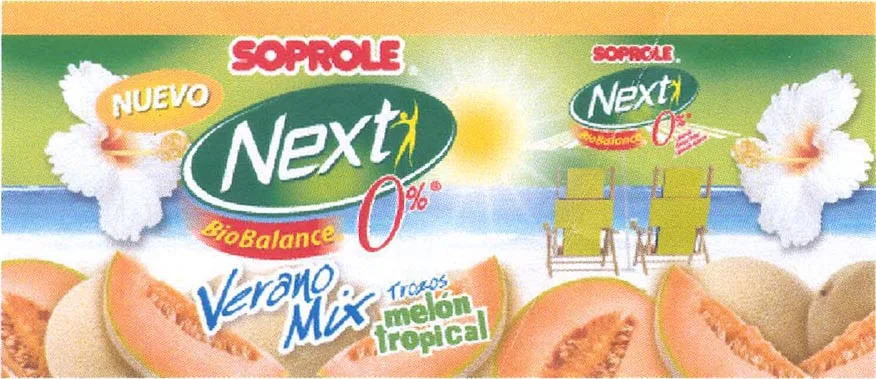 NUEVO SOPROLE NEXT BIOBALANCE 0% VERANO MIX TROZOS MELON TROPICAL